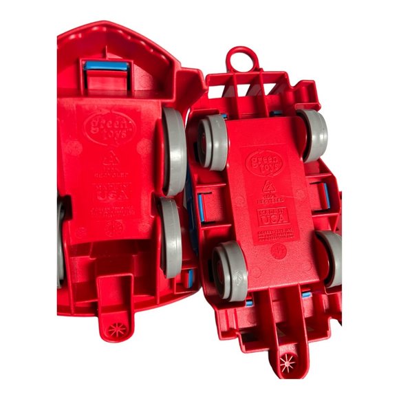 Green Toys 3- Pc Red & Blue Train Playset - Picture 10 of 11